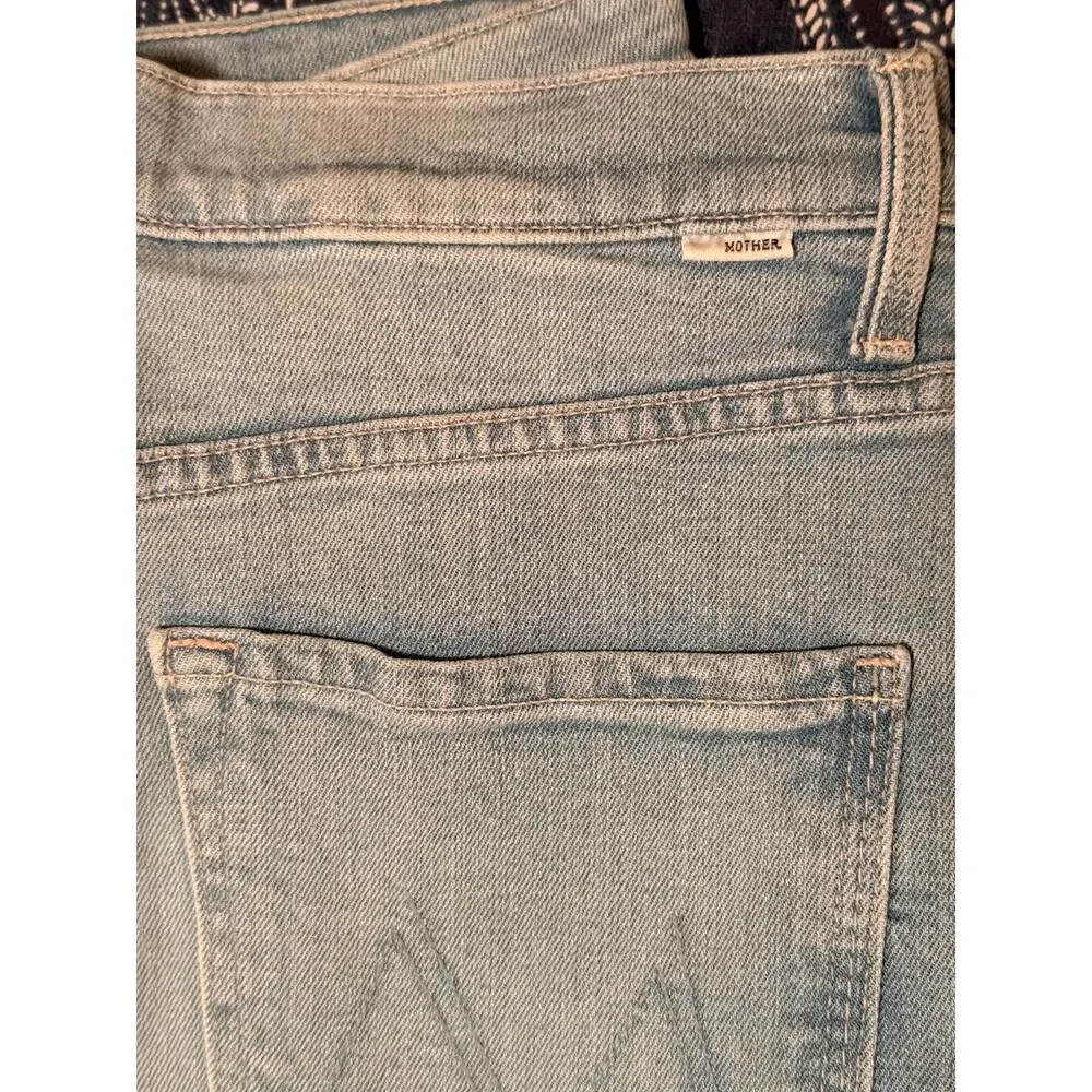 MOTHER High Waisted Spinner Zip Heel Norway Dude Jeans Size 32 - Picture 6 of 10
